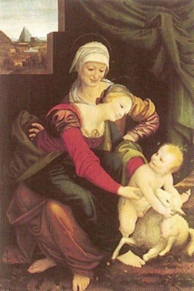 Bernardino Lanino The Virgin and Child with St. Anne oil painting picture